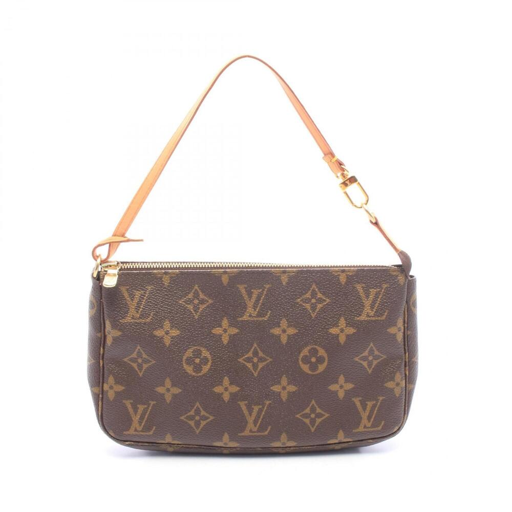 Louis Vuitton Pochette Accessoires Monogram Handbag, Coated Canvas Leather, W...